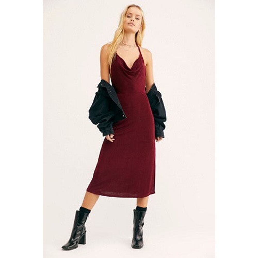 Intimately Angelica Midi Slip Wine - XS
